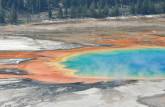 A fabulosa Grand Prismatic Pool, no Yellowstone National Park, em Wyoming, nos Estados Unidos